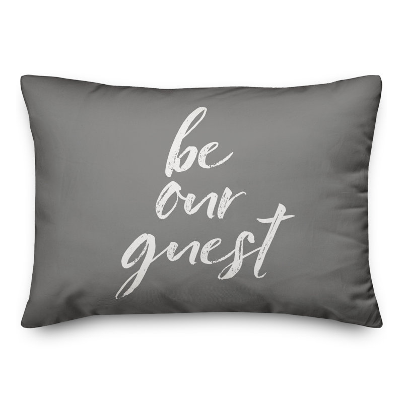 Coussin décoratif intérieur / extérieur en polyester , Gris, H 18 po x l 25 po