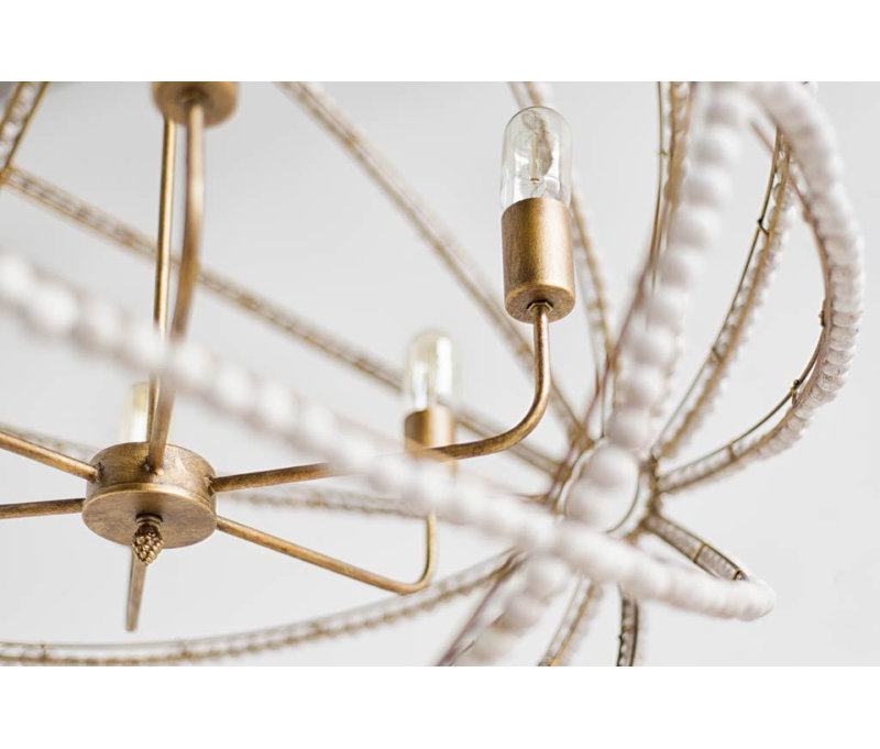 6 - Light Chandelier, White