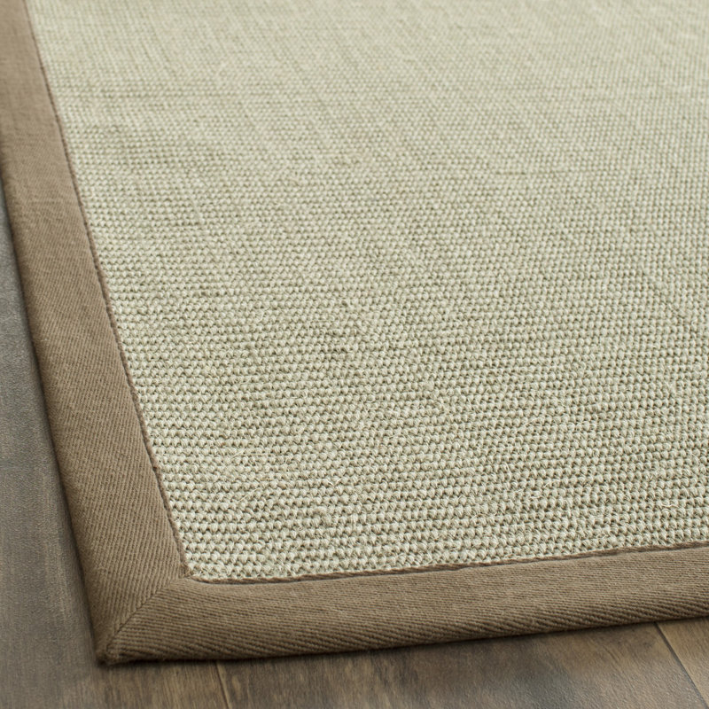 Tapis taupe en sisal tissé à la machine erroll, Rectangle 4 pi x 6 pi