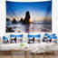 Tapisserie panorama à coucher de soleil à rodeo beach en polyester avec accessoires suspendus inclus-28489706