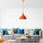 Elegant Adjustable Chandelier, Metal Body, 16.1 in Diameter x 13.8 in Height | Orange Finish, Max 40W E27 Socket | Height Adjustable 16.5 to 52.4 in | Perfect for Dining Room & Living Spaces, Modern Design-1323007907-1323007906