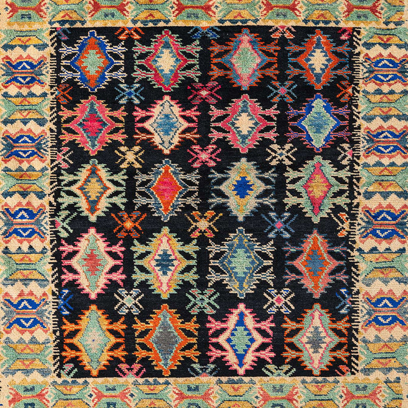 Abstract Indoor Rug, Square 7'
