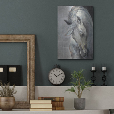 'Shy Grey No Tear' by Albena Hristova Metal Wall Art