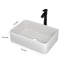 Lavabo vasque rectangulaire en céramique avec robinet L 19 po x l 15 po Mocoloo-68835983