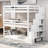 Triple Bunk Bed With Storage Staircase, Separate Design
