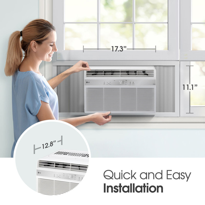 LG 6,000 BTU White Window Air Conditioner with Remote