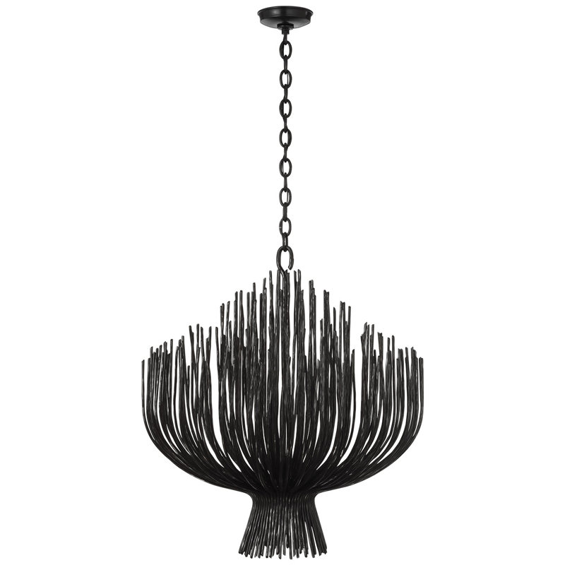 Chapman & Myers Astra 42" Sculpted Chandelier, 35.5" H x 31.75" W x 31.75" D, Aged Iron