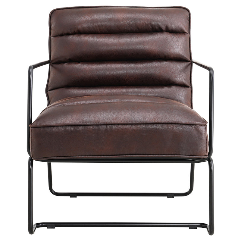 Fierros 62Cm Wide Faux Leather Armchair, Brown