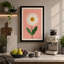Daisy on Coral Botanical 1 Piece Wrapped Canvas Wall Art-1712529315-1712529316