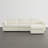 Elysion 122" W Modern 4-Piece Upholstered Modular Sectional Sofa With Ottoman-177551157