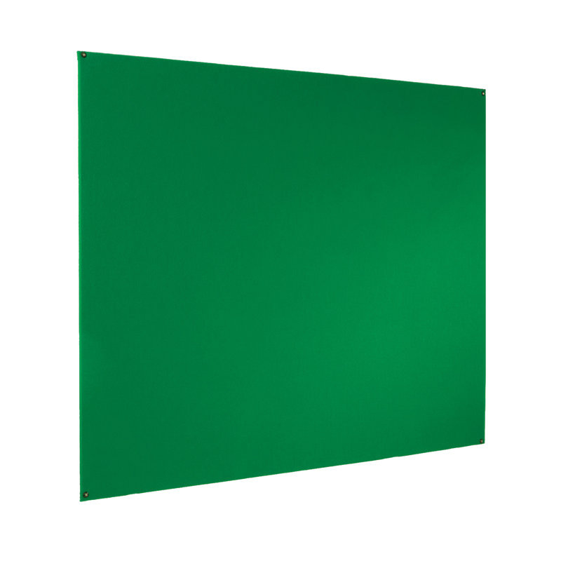 Wall Mounted Bulletin Board, Green, 120 cm H x 180 cm W
