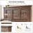 Farmhouse Platform Bedframe, Wood Bed Frame With 52" Tall Headboard-2119711914-2119711905