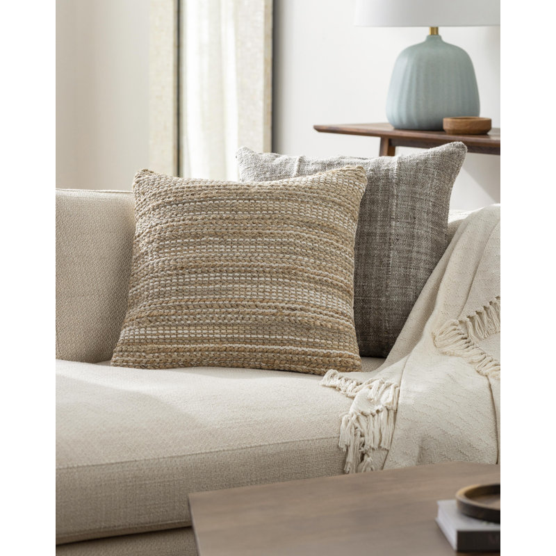 Cotton Throw Square Pillow, 20" x 20", Pillow Cover Only - No Insert