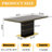 Hertzog Contemporary Rectangular Dining Table With Metal Base-748314562