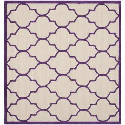 Rotteck Geometric Wool Hand Woven Area Rug