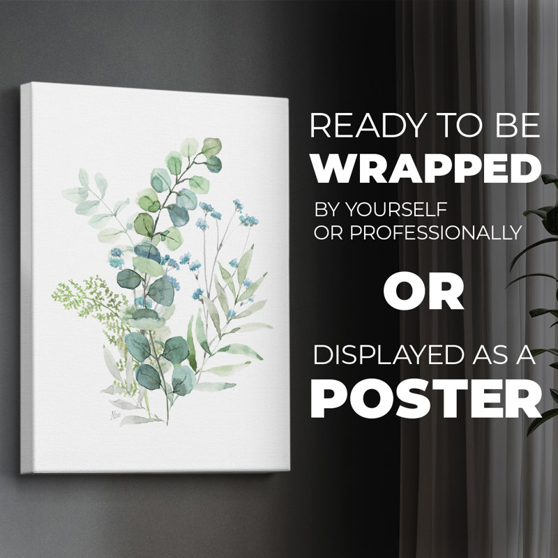 Blue Mist Eucalyptus I - Impression sur toile seulement - NON-CADRE, H 18 po x l 12 po