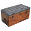 Coffre de rangement en cuir noir