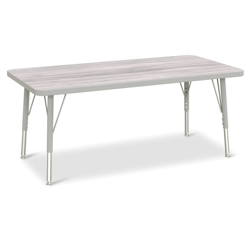Table rectangulaire Berries, L 24 po x l 48 po, gris, 15" - 24"