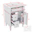 Meuble-lavabo autoportant de 24 po avec lavabo, tiroir ajustable et tablette ajustable 24 po-2045341225-2045341228