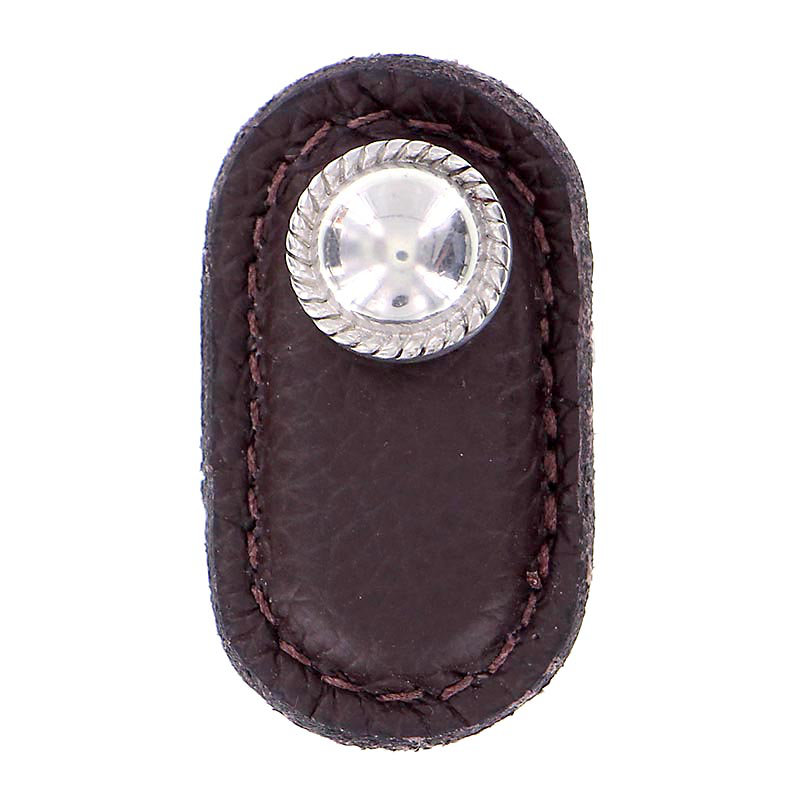 Poignée fantaisie 1,75 po Equestre, Brun, Nickel poli