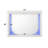 Tarian Pearl White Finish Mirror W/Led