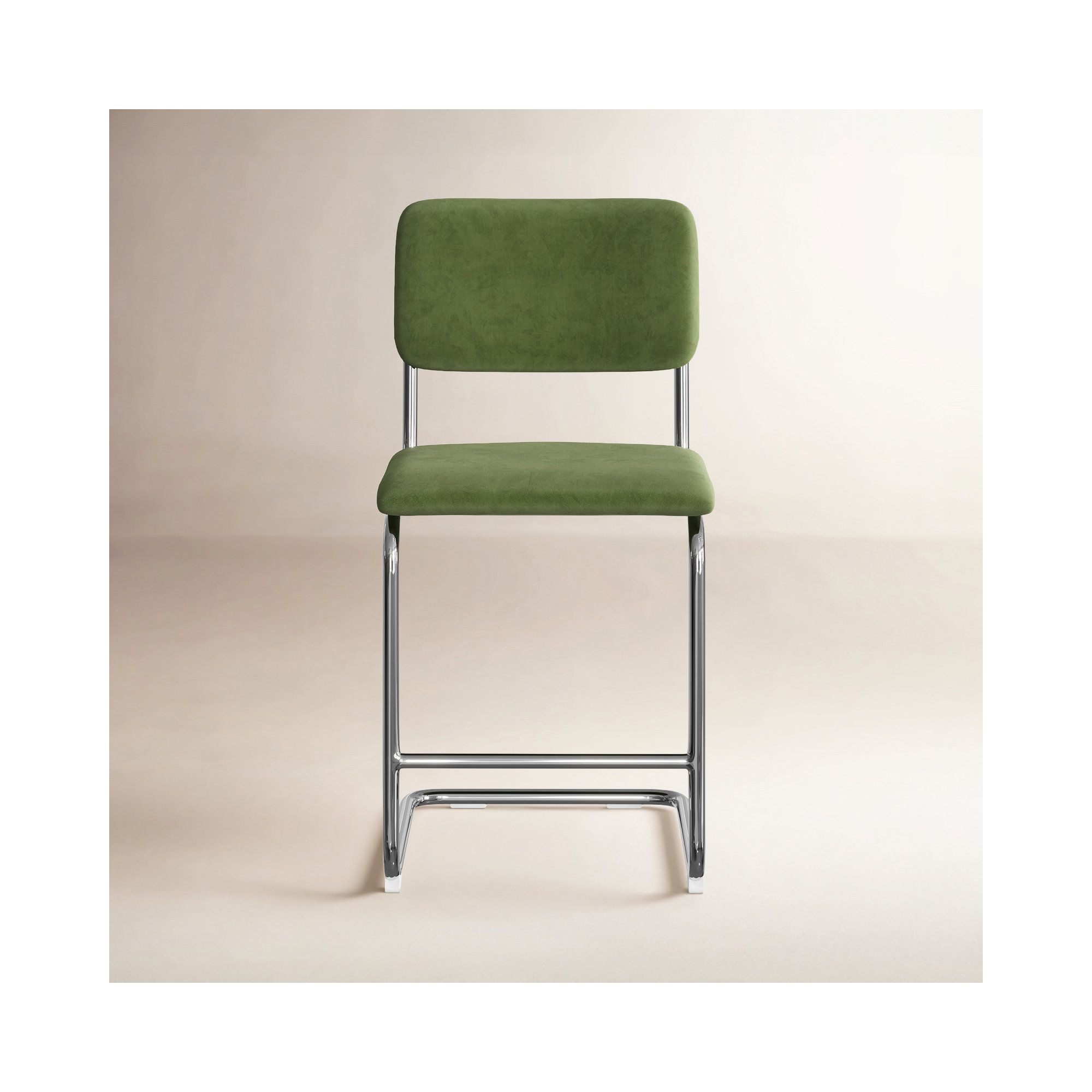 Walsh Velvet Counter & Bar Stool, Forest, Counter Stool (24” Seat Height)