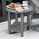 Harada 18 Inch Round Outdoor Side Table Adirondack Plastic/Resin Patio Side Table Weather Resistant End Table with Storage Shelf