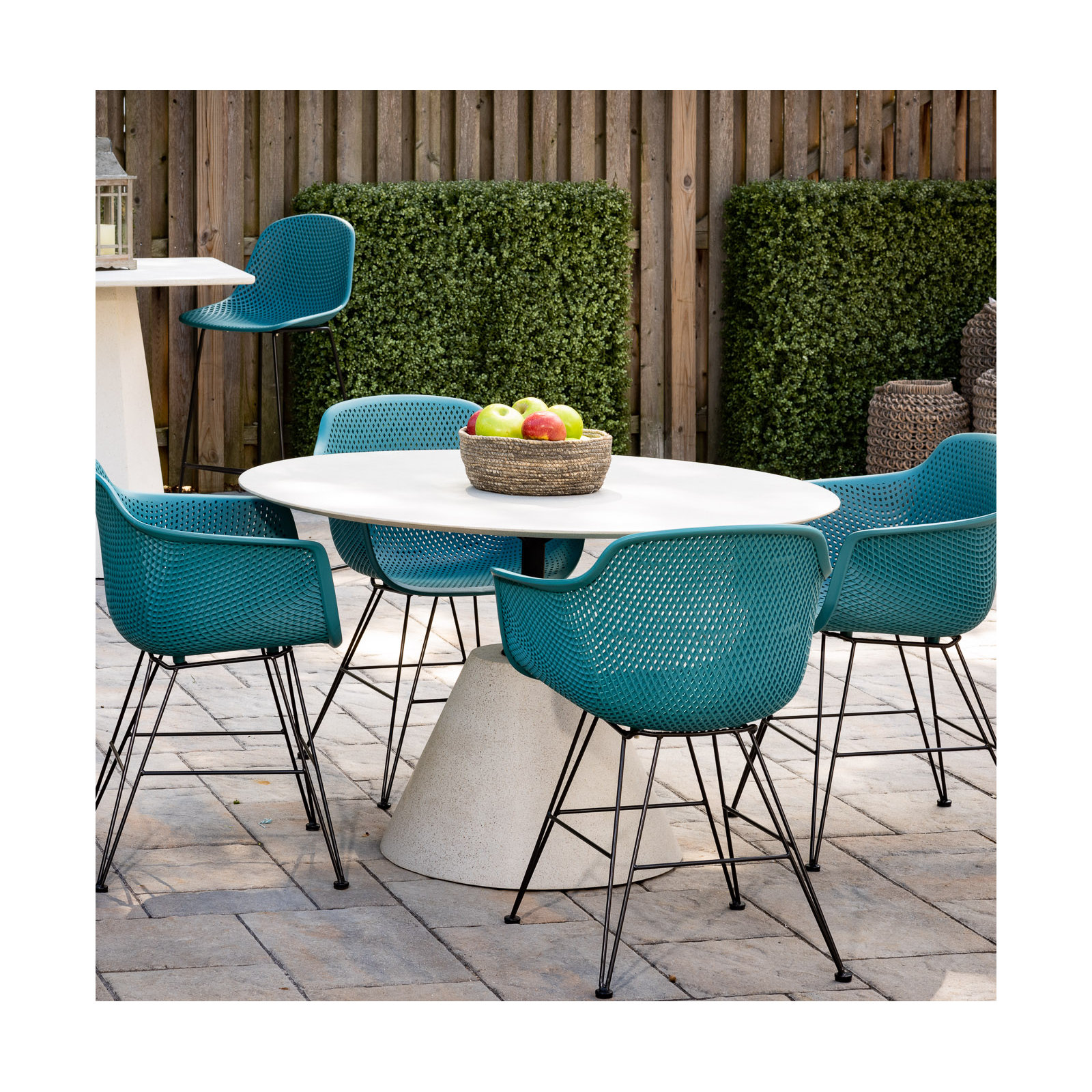Broadway Stone Outdoor Dining Table, 60" W x 60" L x 30" H