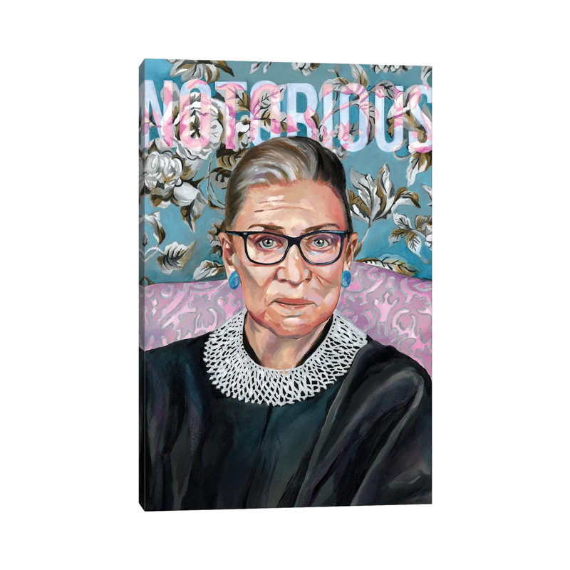 RBG par Heather Perry - impression d'art graphique, H 18 po x l 12 po x 1,5 po, Toile tendue