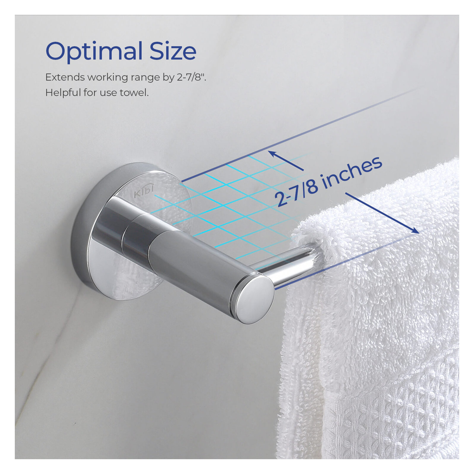 Circular 10'' Towel Bar, Chrome
