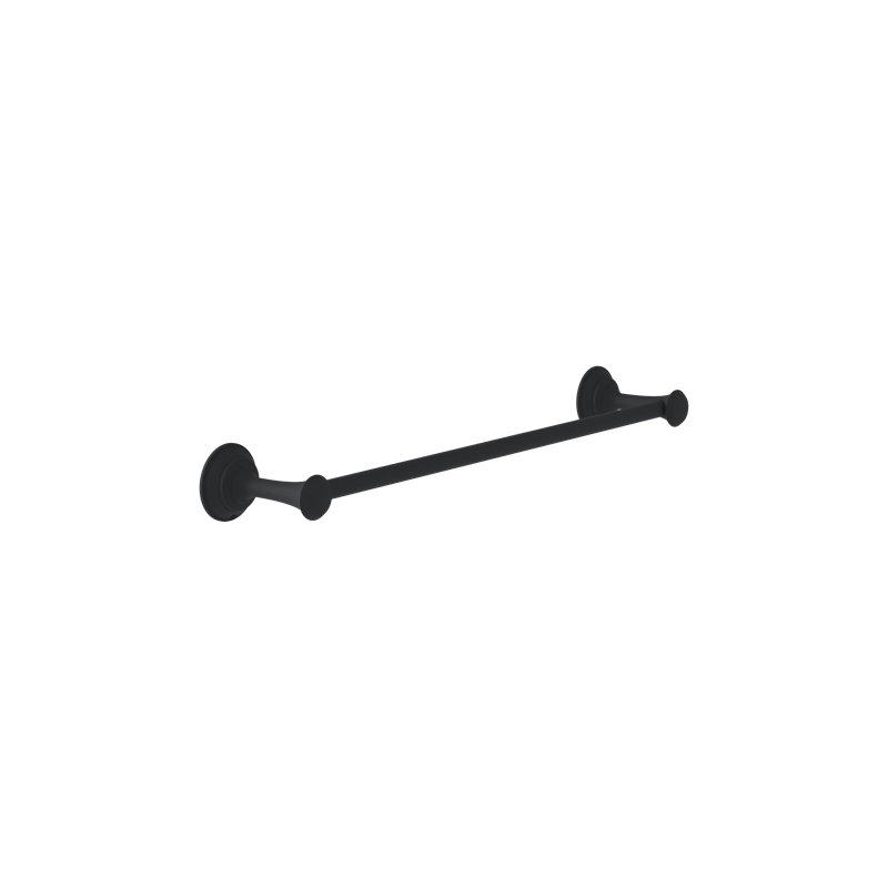 Barre à serviettes murale avec quincaillerie de fixation Braston, Noir mat, 24cm