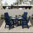 Laguna 47" W Round Plastic Outdoor Dining Table with Umbrella Hole-71388922