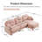 Modular Sectional L Shaped Couch With Ottoman, Premium Chenille Fabric,Tufted Cushion Backrest Design,Ergonomic Design Easy Install-1318342451