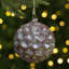 Ornement boule de Noël en verre argenté vieilli mercure 3,5 po (88 mm)