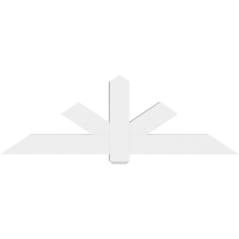 Support de pignon en PVC de qualité architecturale Kennewick, H 24 po x l 72 po (pas: 8/12), P 4 po x F 6 po