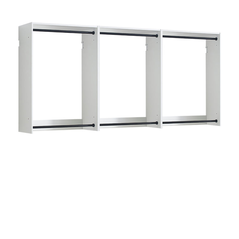 Système d'organisation mural blanc en bois, Blanc