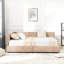 Lit double en velours avec accoudoirs et rangement - Cadre rose pour le salon de la chambre-1850588041