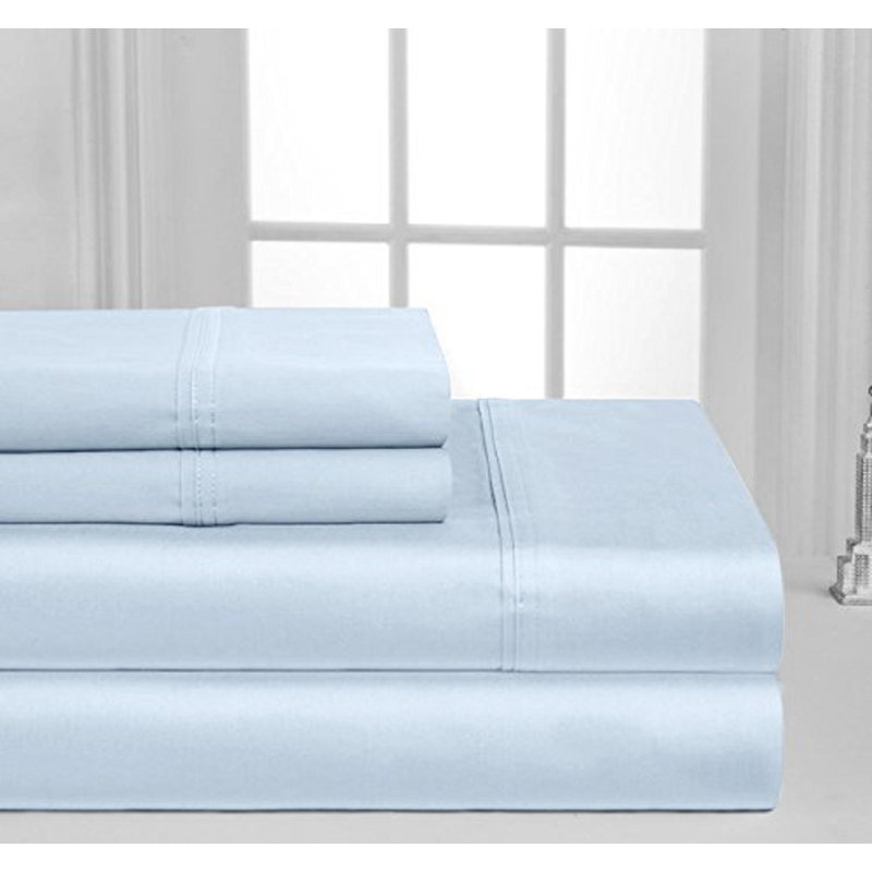Egyptian Cotton Sheet Set, Queen Sheet Set with 2 Pillowcases, Black