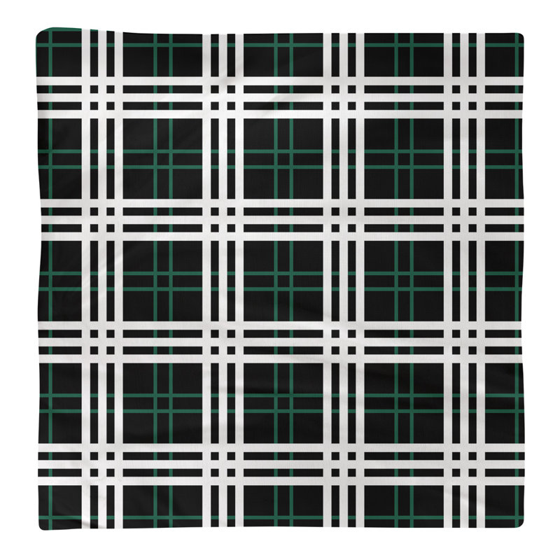 Serviette de table de luxe New York Fly football, 10 po x 10 po, Noir furtif / vert Gotham / blanc, Coton
