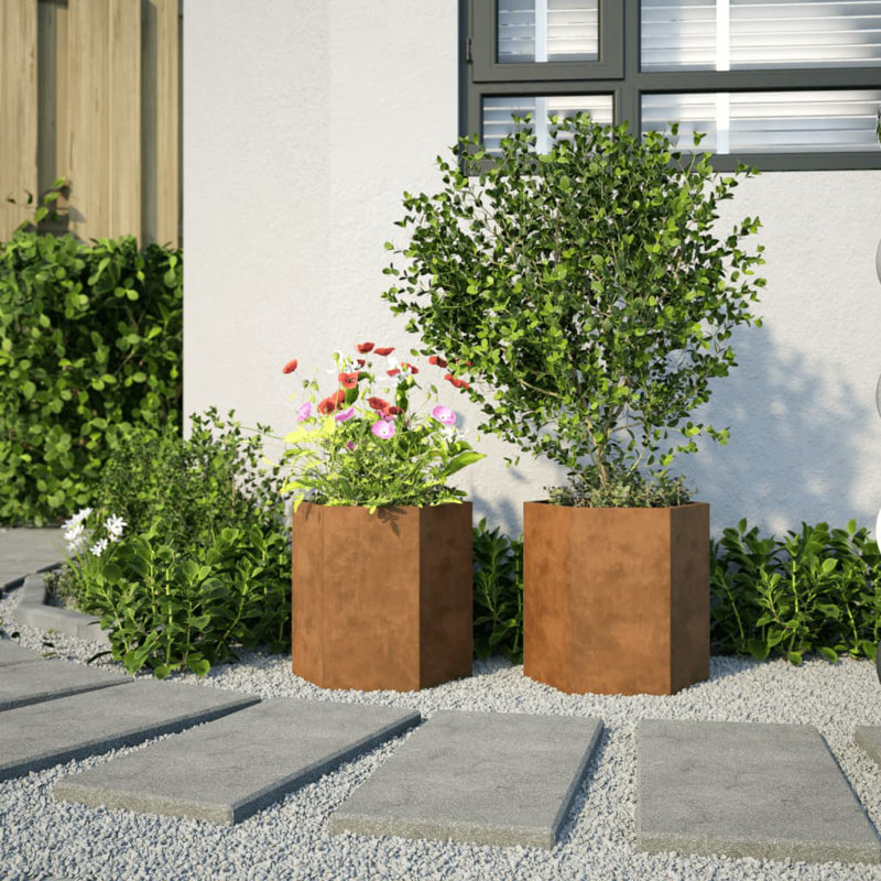Arzate Planter Box, Corten Steel