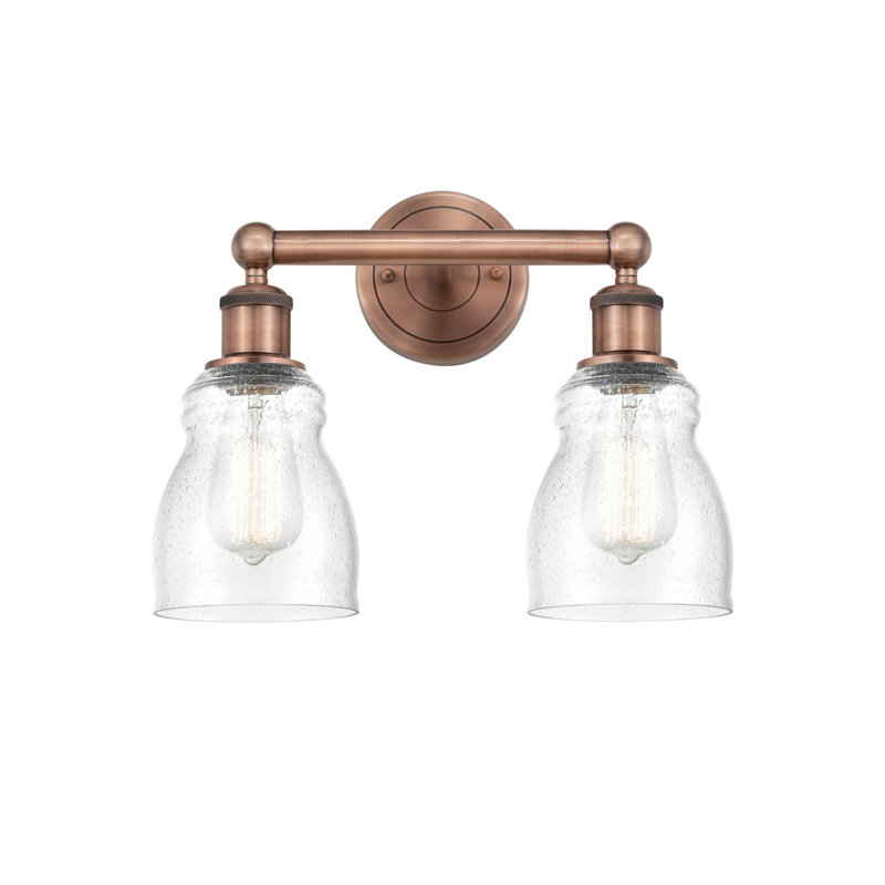 Éclairage pour meuble-lavabo à 2 lumières, Cuivre antique, Bullé