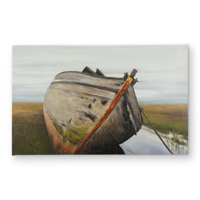 Old Abandoned Boat in a Swamp Door Mat | Coastal Living Decor