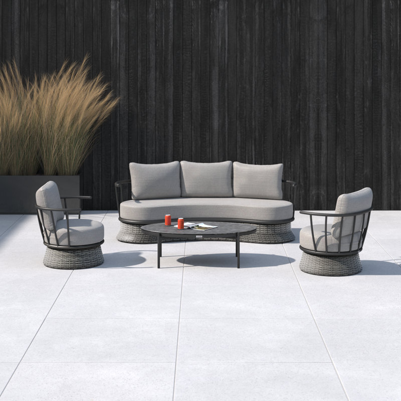 Arcus 5 - Person Patio Conversation Set with Cushions
