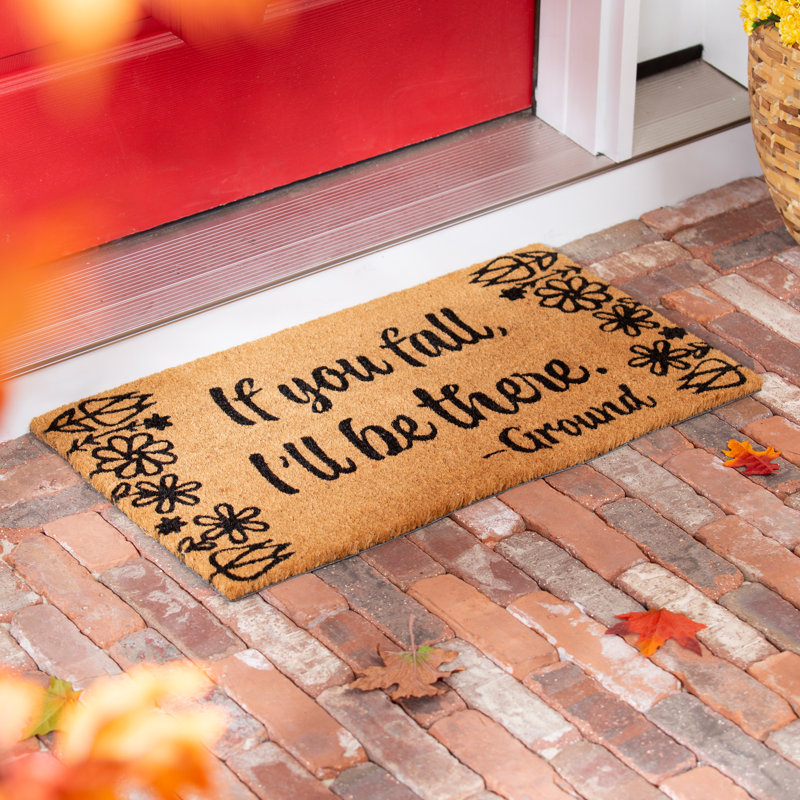 Tapis en fibre de coco 28 "x 16" Johiah, If You Fall