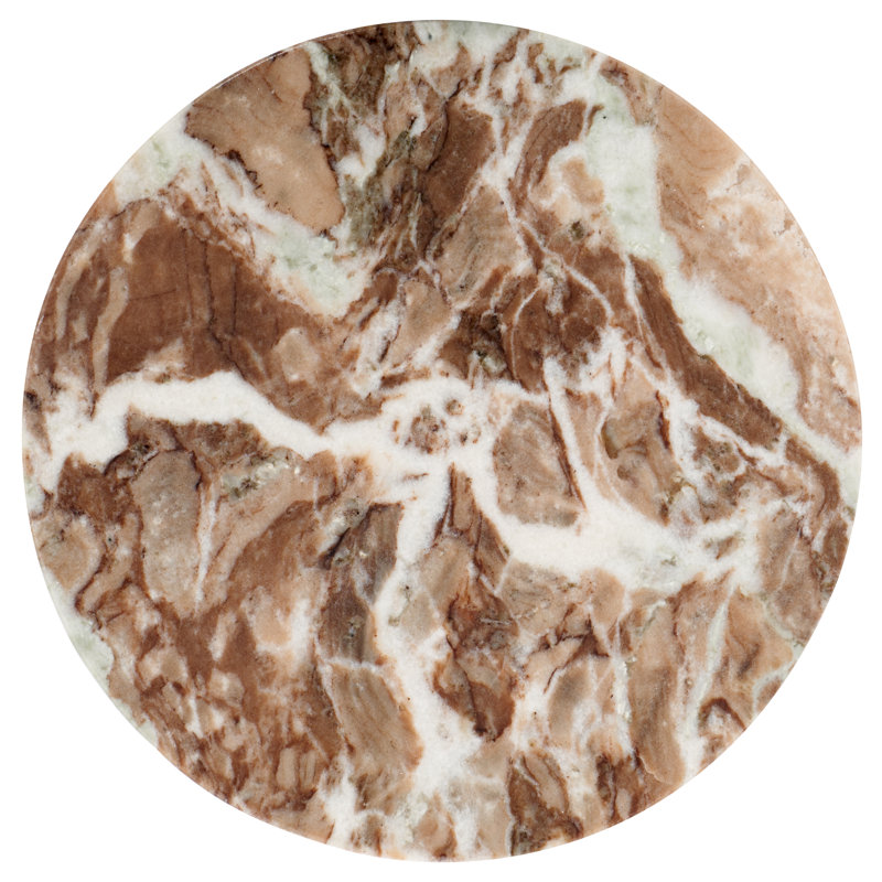 Giabella End Table, Brown/White