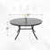 6 - Person Round Outdoor Dining Set With Swivel Chairs and Cushions
