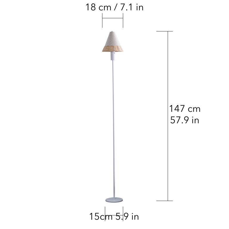 Lampe sur pied mince de 57,9 po Japon