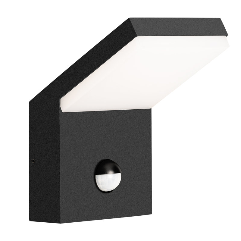 Wall Light Outdoor LED Wall Mount Lamp Wall Sconce Lighting with Motion Sensor Lantern Fixture, Black