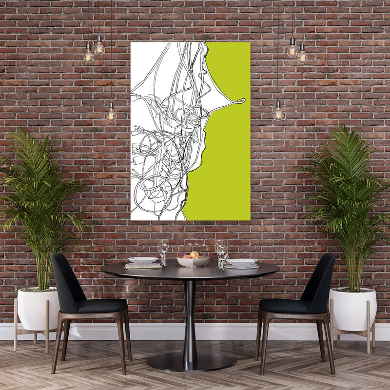 Tangled Tech Wires, art moderne abstrait, art mural, H 60 po x l 40 po