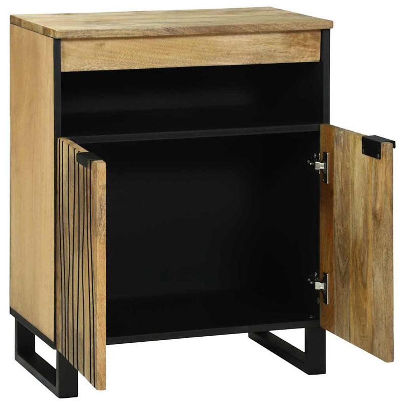 60cm Solid Wood Sideboard, Brown